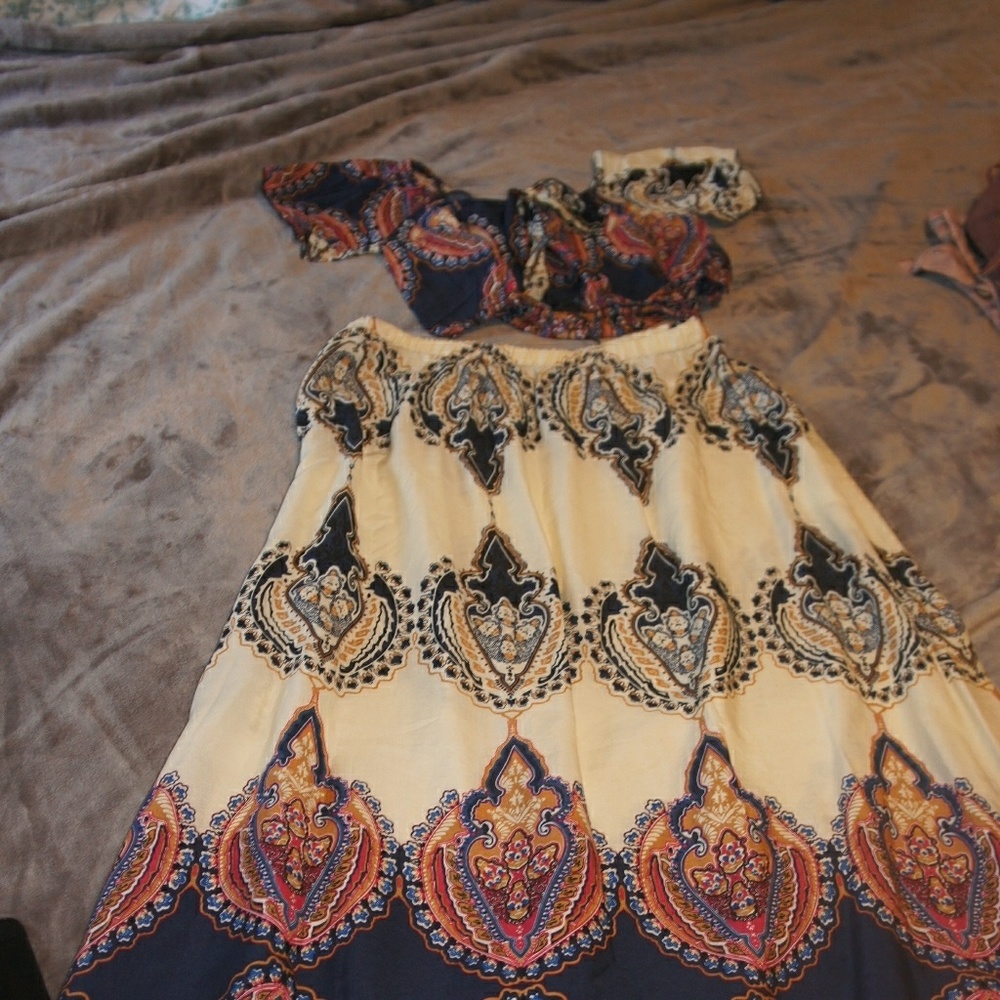Boho hippy skirt and top